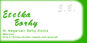 etelka borhy business card